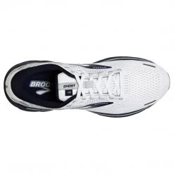 Brooks Shoes Men's Ghost 14 Running Shoe - White/Grey/Navy - Regular (D)