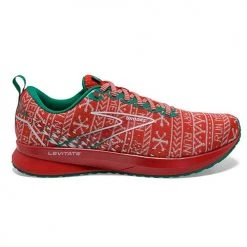 Brooks Shoes Men's Levitate 5 Run Merry Running Shoe - Red/White/Green - Regular (D)