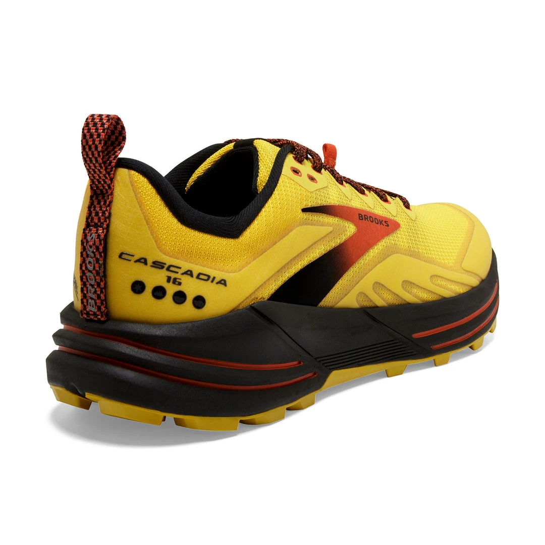 Brooks Men's Cascadia 16 Trail Running Shoe - Yellow/Black/Grenadine - Regular (D) Shoes 3 Brooks Men's Cascadia 16 Trail Running Shoe - Yellow/Black/Grenadine - Regular (D) Shoes