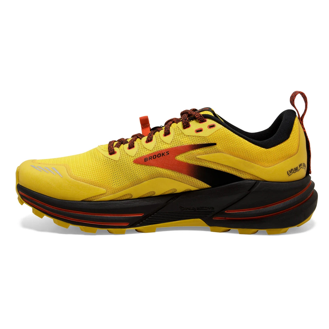 Brooks Men's Cascadia 16 Trail Running Shoe - Yellow/Black/Grenadine - Regular (D) Shoes 2 Brooks Men's Cascadia 16 Trail Running Shoe - Yellow/Black/Grenadine - Regular (D) Shoes