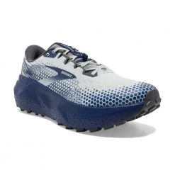 Brooks Shoes Men's Caldera 6 Trail Running Shoe - Oyster/Blue Depths/Pearl - Regular (D)