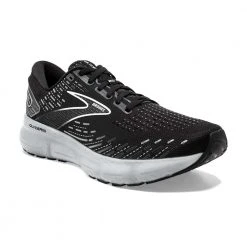 Brooks Men's Glycerin 20 Running Shoe - Black/White/Alloy - Wide (2E) Shoes