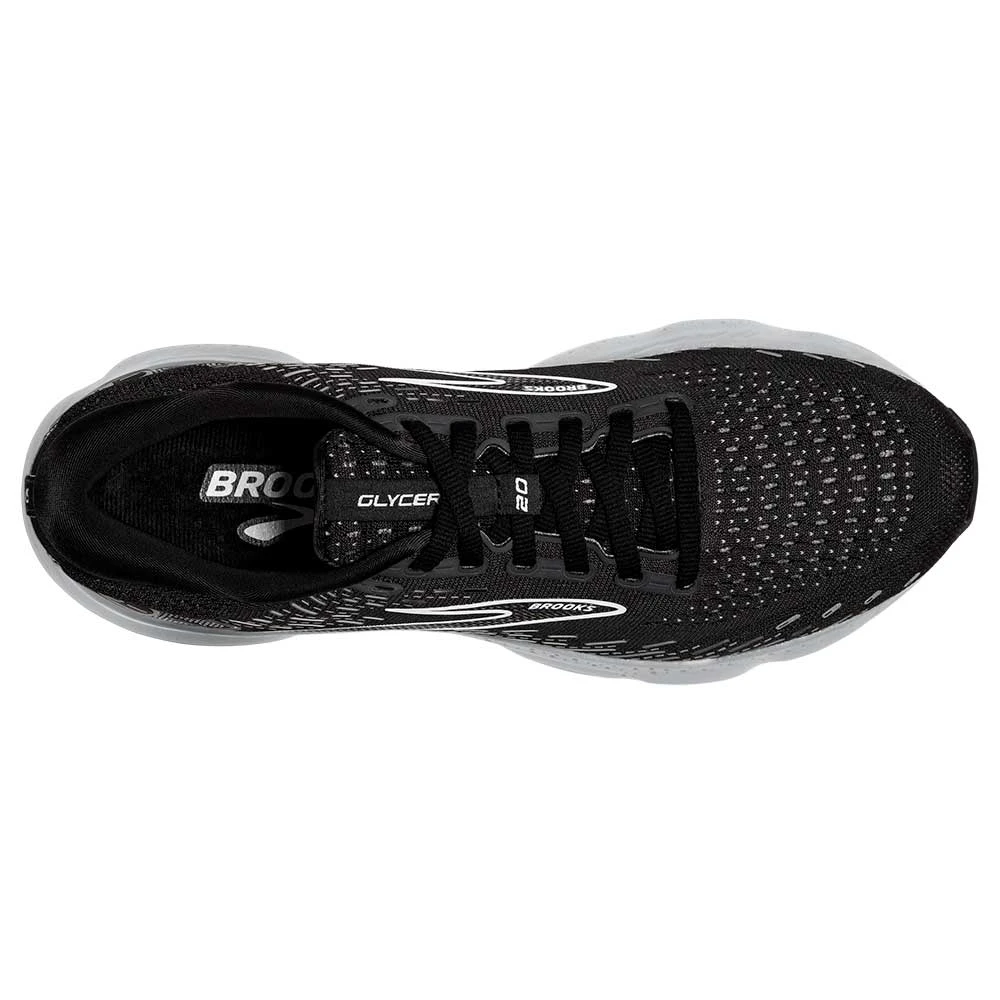 Brooks Men's Glycerin 20 Running Shoe - Black/White/Alloy - Regular (D) 5 Brooks Men's Glycerin 20 Running Shoe - Black/White/Alloy - Regular (D)