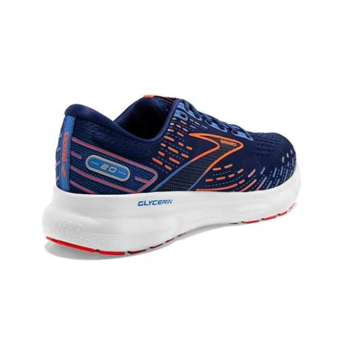 Brooks Men's Glycerin 20 Running Shoe - Blue Depths/Palace Blue/Orange - Regular (D) Shoes 4 Brooks Men's Glycerin 20 Running Shoe - Blue Depths/Palace Blue/Orange - Regular (D) Shoes