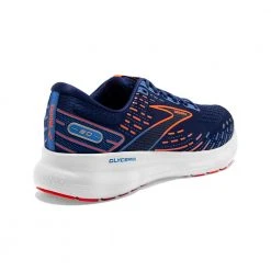 Brooks Shoes Men's Glycerin 20 Running Shoe- Blue Depths/Palace Blue/Orange- Wide (2E) 8 Brooks Shoes Men's Glycerin 20 Running Shoe- Blue Depths/Palace Blue/Orange- Wide (2E)