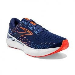 Brooks Shoes Men's Glycerin GTS 20 Running Shoe - Blue Depths/Palace Blue/Orange - Regular (D)