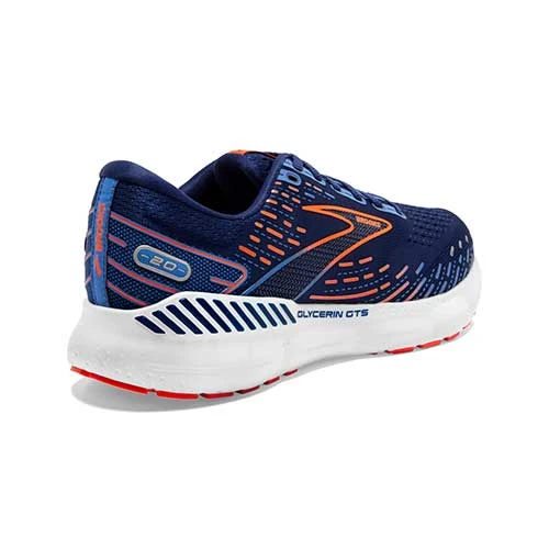 Brooks Shoes Men's Glycerin GTS 20 Running Shoe - Blue Depths/Palace Blue/Orange - Regular (D) 4 Brooks Shoes Men's Glycerin GTS 20 Running Shoe - Blue Depths/Palace Blue/Orange - Regular (D)