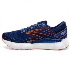 Brooks Men's Glycerin GTS 20 Running Shoe - Blue Depths/Palace Blue/Orange - Wide (2E)