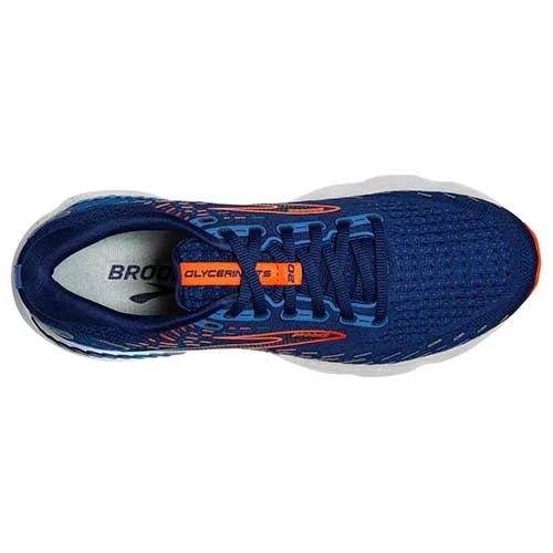 Brooks Shoes Men's Glycerin GTS 20 Running Shoe - Blue Depths/Palace Blue/Orange - Regular (D) 5 Brooks Shoes Men's Glycerin GTS 20 Running Shoe - Blue Depths/Palace Blue/Orange - Regular (D)
