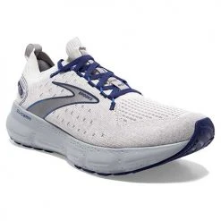 Brooks Men's Glycerin StealthFit 20 Running Shoe - Oyster/Alloy/Blue Depths - Regular (D) Shoes