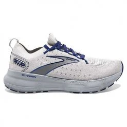 Brooks Men's Glycerin StealthFit 20 Running Shoe - Oyster/Alloy/Blue Depths - Regular (D) Shoes