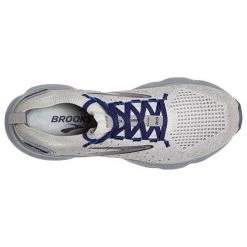 Brooks Men's Glycerin StealthFit 20 Running Shoe - Oyster/Alloy/Blue Depths - Regular (D) Shoes