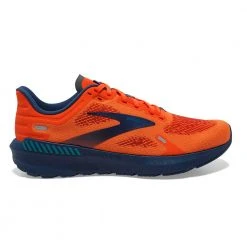 Brooks Shoes Men's Launch GTS 9 Running Shoe- Flame/Titan/Crystal Teal- Regular (D)