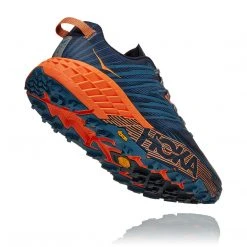 HOKA Men's Speedgoat 4 Running Shoes - Real Teal/Persimmon Orange - Regular (D) 10 HOKA Men's Speedgoat 4 Running Shoes - Real Teal/Persimmon Orange - Regular (D)