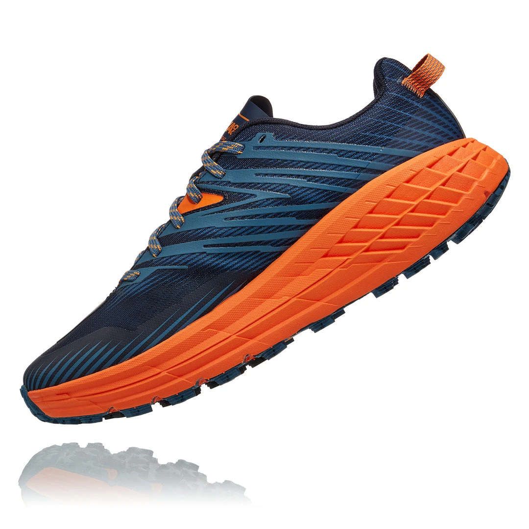 HOKA Men's Speedgoat 4 Running Shoes - Real Teal/Persimmon Orange - Regular (D) 3 HOKA Men's Speedgoat 4 Running Shoes - Real Teal/Persimmon Orange - Regular (D)