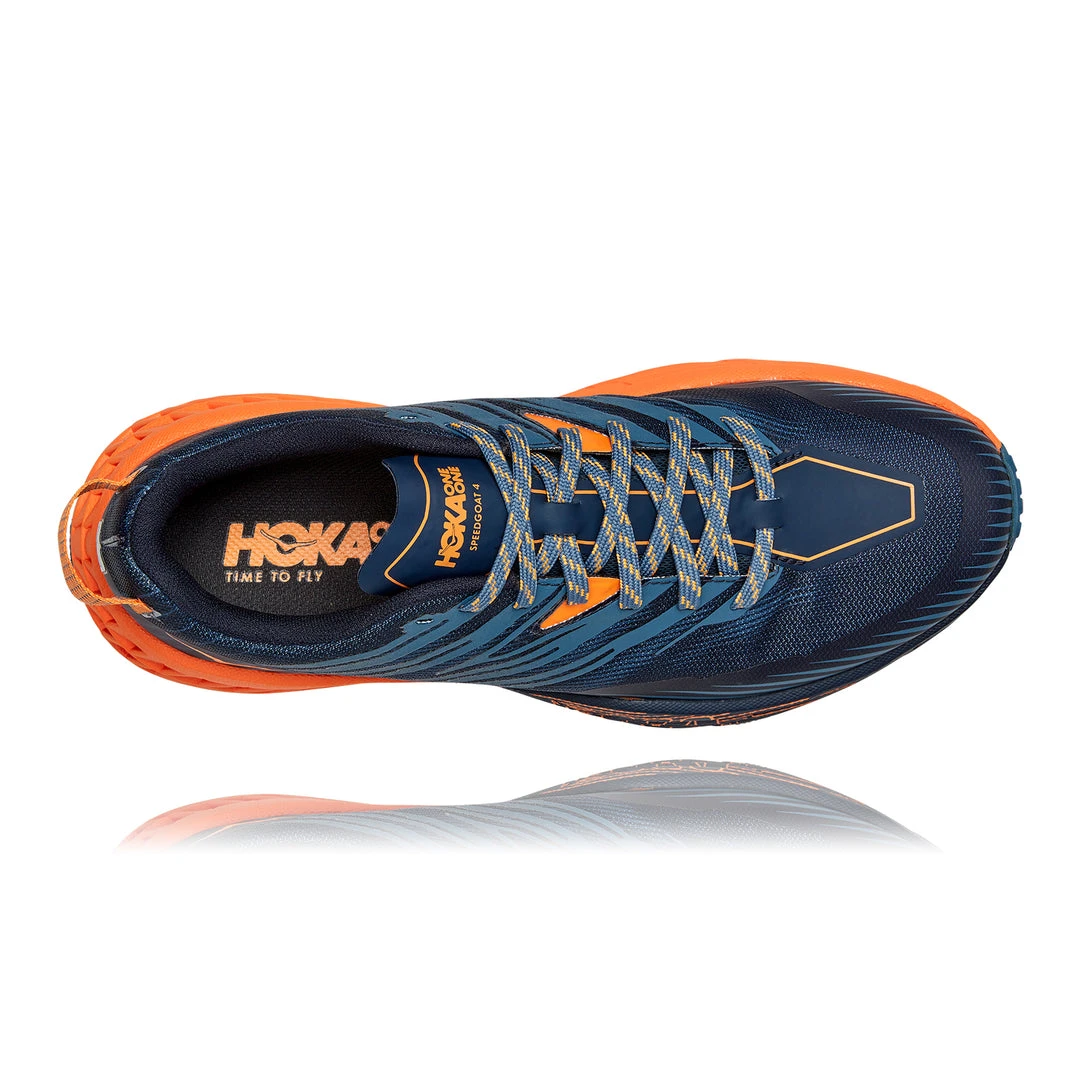 HOKA Men's Speedgoat 4 Running Shoes - Real Teal/Persimmon Orange - Regular (D) 4 HOKA Men's Speedgoat 4 Running Shoes - Real Teal/Persimmon Orange - Regular (D)