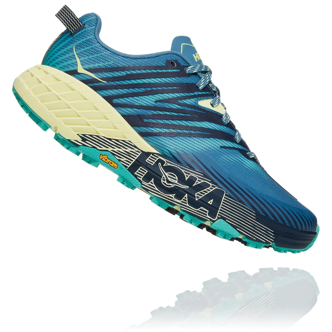 HOKA Shoes Women's Speedgoat 4 Trail Running Shoe - Provincial Blue/Luminary Green - Regular (B) 1 HOKA Shoes Women's Speedgoat 4 Trail Running Shoe - Provincial Blue/Luminary Green - Regular (B)