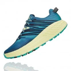 HOKA Shoes Women's Speedgoat 4 Trail Running Shoe - Provincial Blue/Luminary Green - Regular (B) 8 HOKA Shoes Women's Speedgoat 4 Trail Running Shoe - Provincial Blue/Luminary Green - Regular (B)