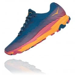 HOKA Shoes Women's Torrent 2 Trail Running Shoe - Moroccan Blue/Saffron - Regular (B)