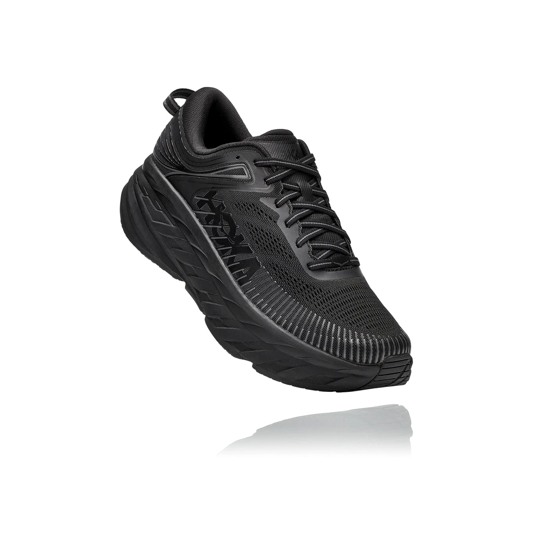 HOKA Men's Bondi 7 Running Shoe - Black/Black - Regular (D) 2 HOKA Men's Bondi 7 Running Shoe - Black/Black - Regular (D)