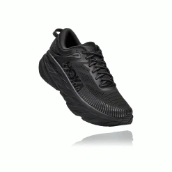 HOKA Shoes Men's Bondi 7 Running Shoe - Black/Black - Wide (2E)