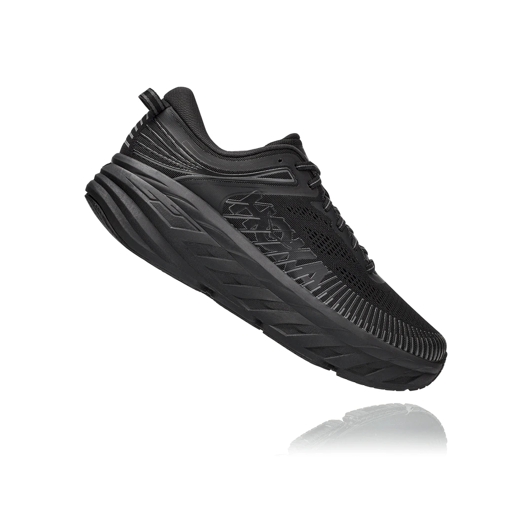 HOKA Men's Bondi 7 Running Shoe - Black/Black - Regular (D) 1 HOKA Men's Bondi 7 Running Shoe - Black/Black - Regular (D)