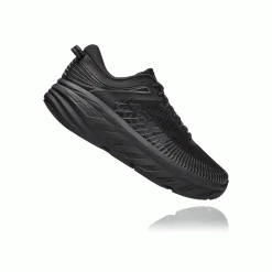 HOKA Shoes Men's Bondi 7 Running Shoe - Black/Black - Wide (2E)
