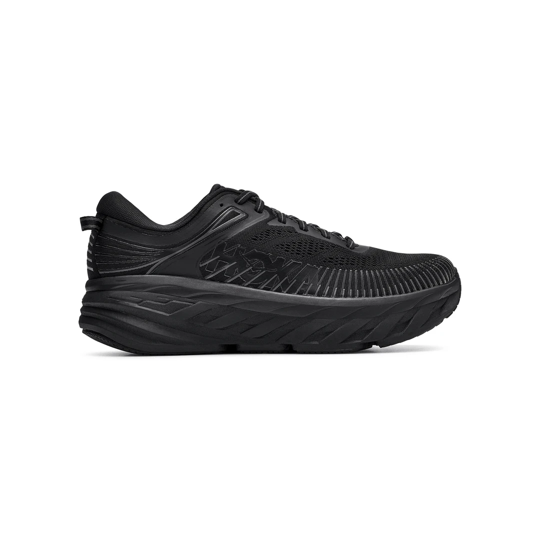 HOKA Men's Bondi 7 Running Shoe - Black/Black - Regular (D) 5 HOKA Men's Bondi 7 Running Shoe - Black/Black - Regular (D)