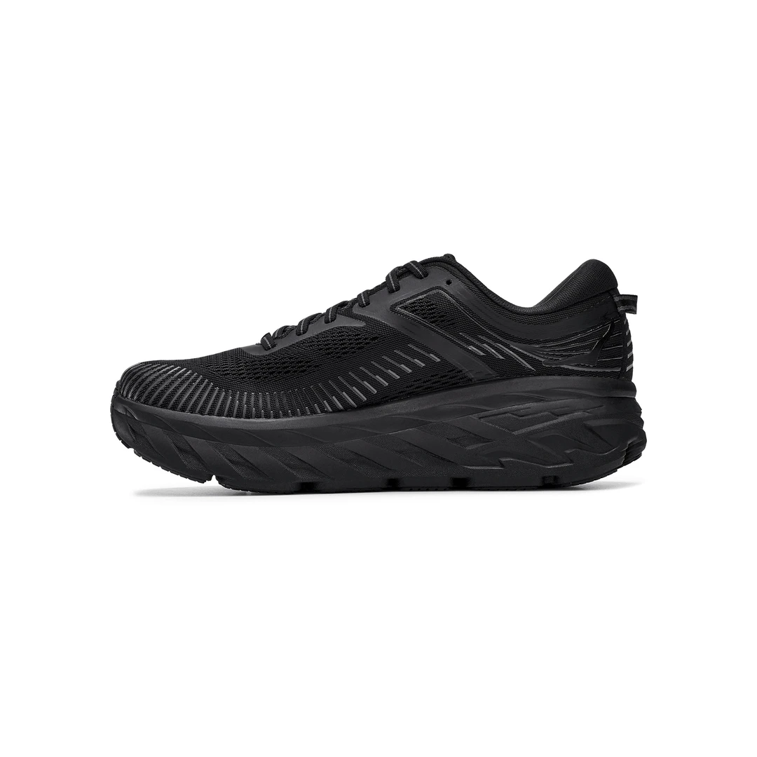 HOKA Men's Bondi 7 Running Shoe - Black/Black - Regular (D) 6 HOKA Men's Bondi 7 Running Shoe - Black/Black - Regular (D)