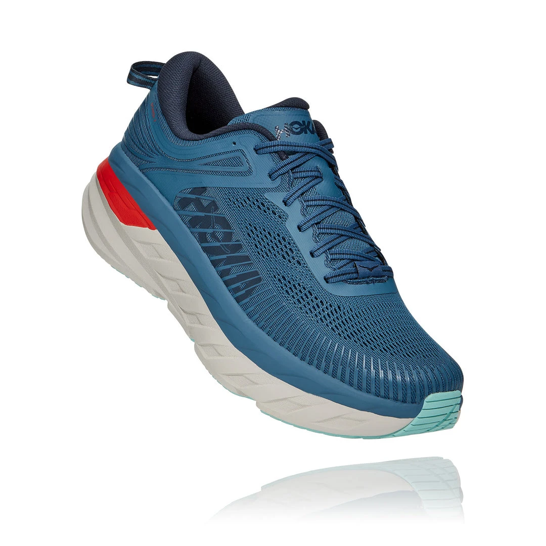 HOKA Shoes Men's Bondi 7 Running Shoe - Real Teal/Outer Space - Regular (D) 2 HOKA Shoes Men's Bondi 7 Running Shoe - Real Teal/Outer Space - Regular (D)