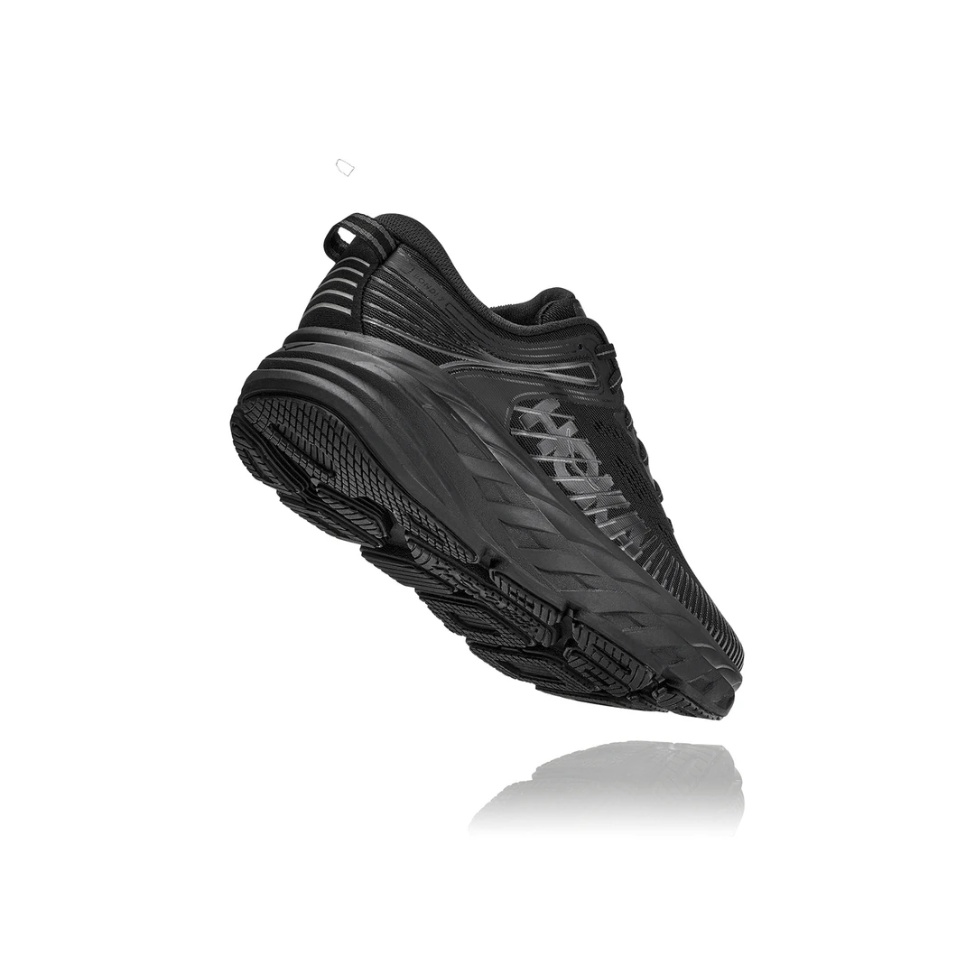 HOKA Women's Bondi 7 Running Shoe - Black/Black - Regular (B) Shoes 3 HOKA Women's Bondi 7 Running Shoe - Black/Black - Regular (B) Shoes