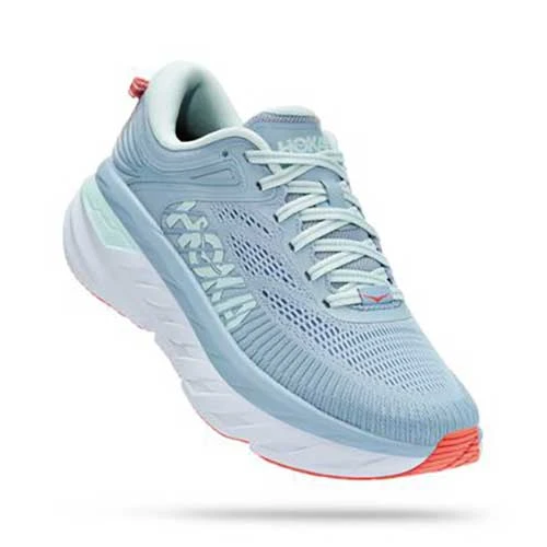 HOKA Women's Bondi 7 Running Shoe- Blue Fog/Blue Glass - Regular (B) 2 HOKA Women's Bondi 7 Running Shoe- Blue Fog/Blue Glass - Regular (B)