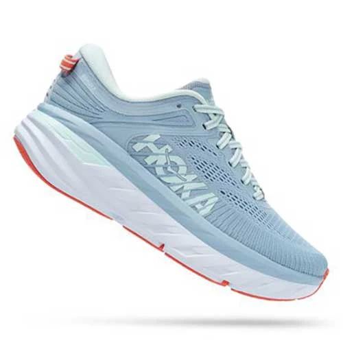HOKA Women's Bondi 7 Running Shoe- Blue Fog/Blue Glass - Regular (B) 1 HOKA Women's Bondi 7 Running Shoe- Blue Fog/Blue Glass - Regular (B)