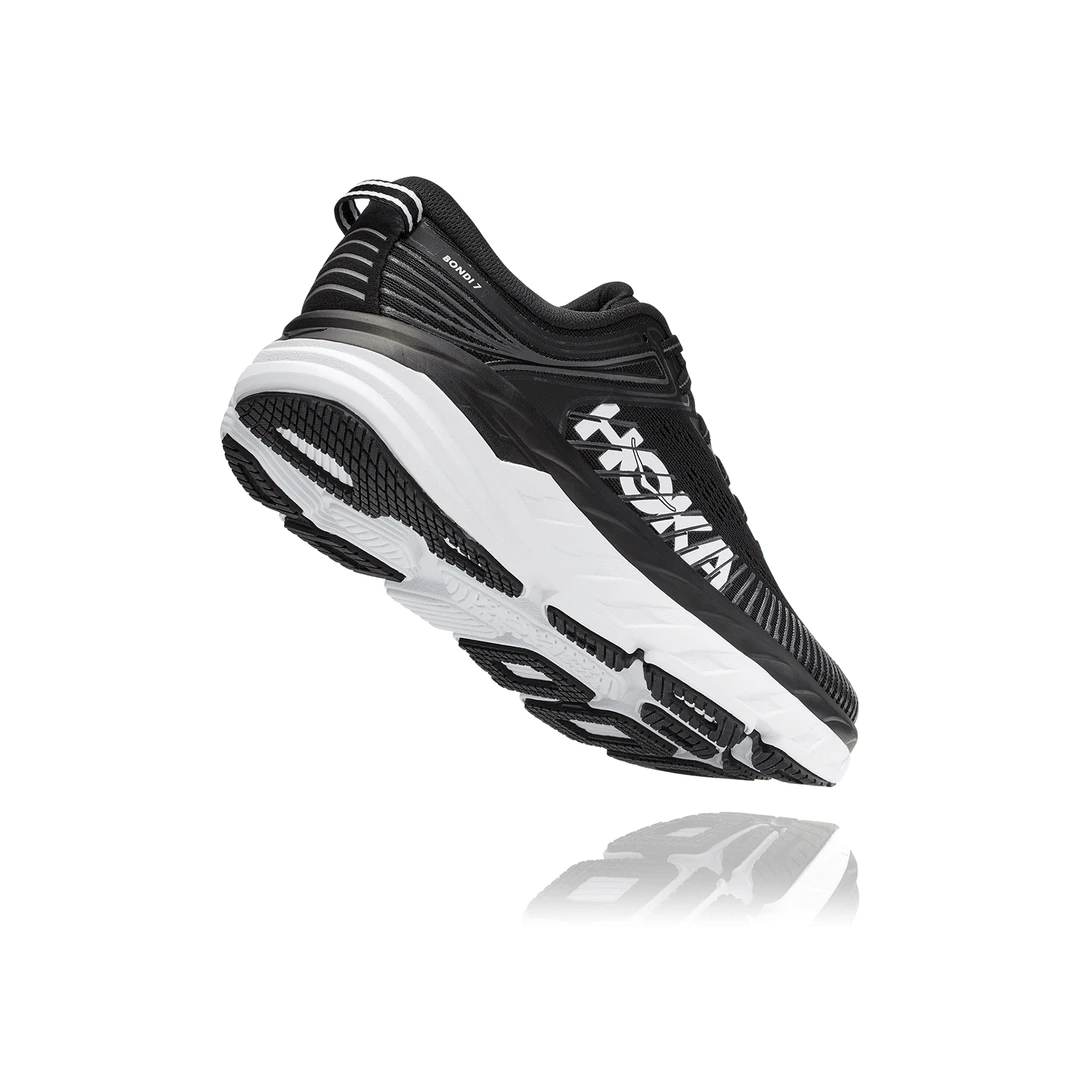 HOKA Women's Bondi 7 Running Shoe - Black/White - Wide (D) 3 HOKA Women's Bondi 7 Running Shoe - Black/White - Wide (D)