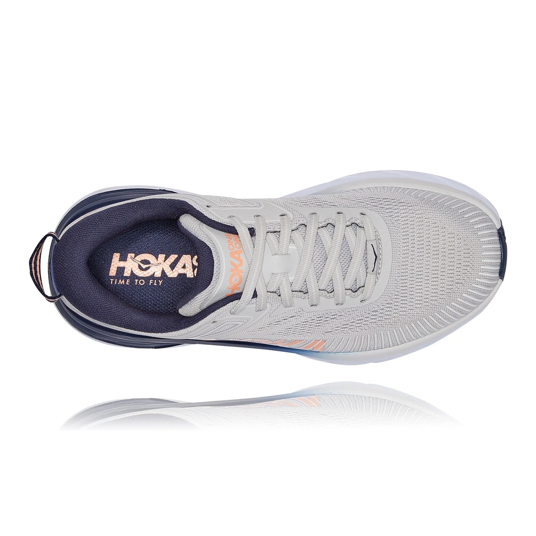 HOKA Women's Bondi 7 Running Shoe - Lunar Rock/Black Iris - Regular (B) Shoes 4 HOKA Women's Bondi 7 Running Shoe - Lunar Rock/Black Iris - Regular (B) Shoes