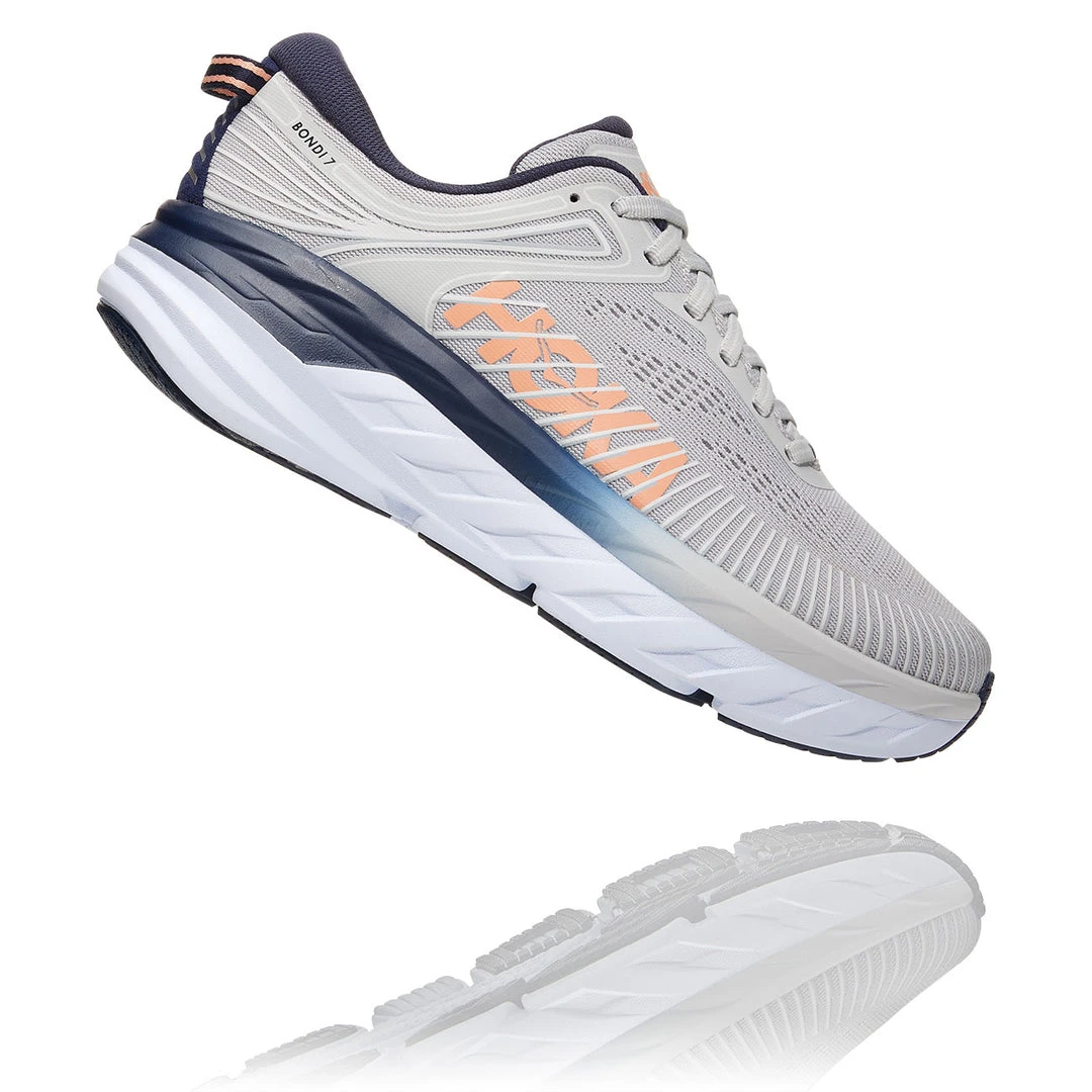 HOKA Women's Bondi 7 Running Shoe - Lunar Rock/Black Iris - Wide (D) Shoes 1 HOKA Women's Bondi 7 Running Shoe - Lunar Rock/Black Iris - Wide (D) Shoes