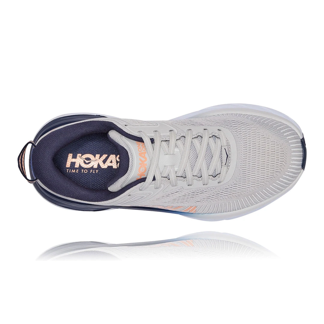 HOKA Women's Bondi 7 Running Shoe - Lunar Rock/Black Iris - Wide (D) Shoes 4 HOKA Women's Bondi 7 Running Shoe - Lunar Rock/Black Iris - Wide (D) Shoes