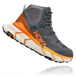 HOKA Men's TenNine Hike GoreTEX Hiking Shoes - Castlerock/Persimmon Orange - Regular (D)