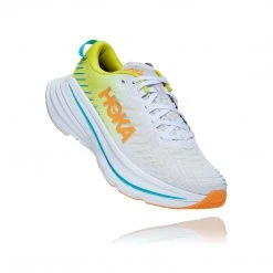 HOKA Men's Bondi X Running Shoe - White/Evening Primrose - Regular (D) Shoes