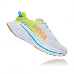 HOKA Men's Bondi X Running Shoe - White/Evening Primrose - Regular (D) Shoes