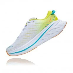 HOKA Men's Bondi X Running Shoe - White/Evening Primrose - Regular (D) Shoes 9 HOKA Men's Bondi X Running Shoe - White/Evening Primrose - Regular (D) Shoes