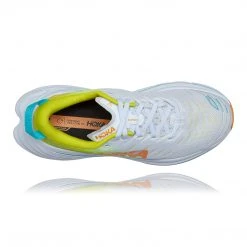 HOKA Women's Bondi X Running Shoe - White/Evening Primrose - Regular (B) Shoes