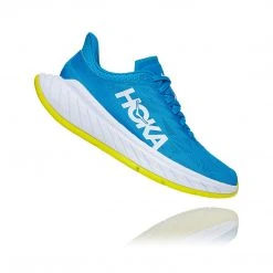 HOKA Women's Carbon X2 Running Shoe - Diva Blue/Citrus - Regular (B) Shoes