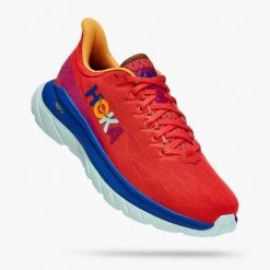 HOKA Men's Mach 4 Running Shoe - Fiesta/Bluing - Regular (D) Shoes