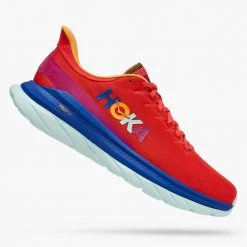 HOKA Men's Mach 4 Running Shoe - Fiesta/Bluing - Regular (D) Shoes