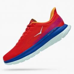 HOKA Men's Mach 4 Running Shoe - Fiesta/Bluing - Regular (D) Shoes 9 HOKA Men's Mach 4 Running Shoe - Fiesta/Bluing - Regular (D) Shoes