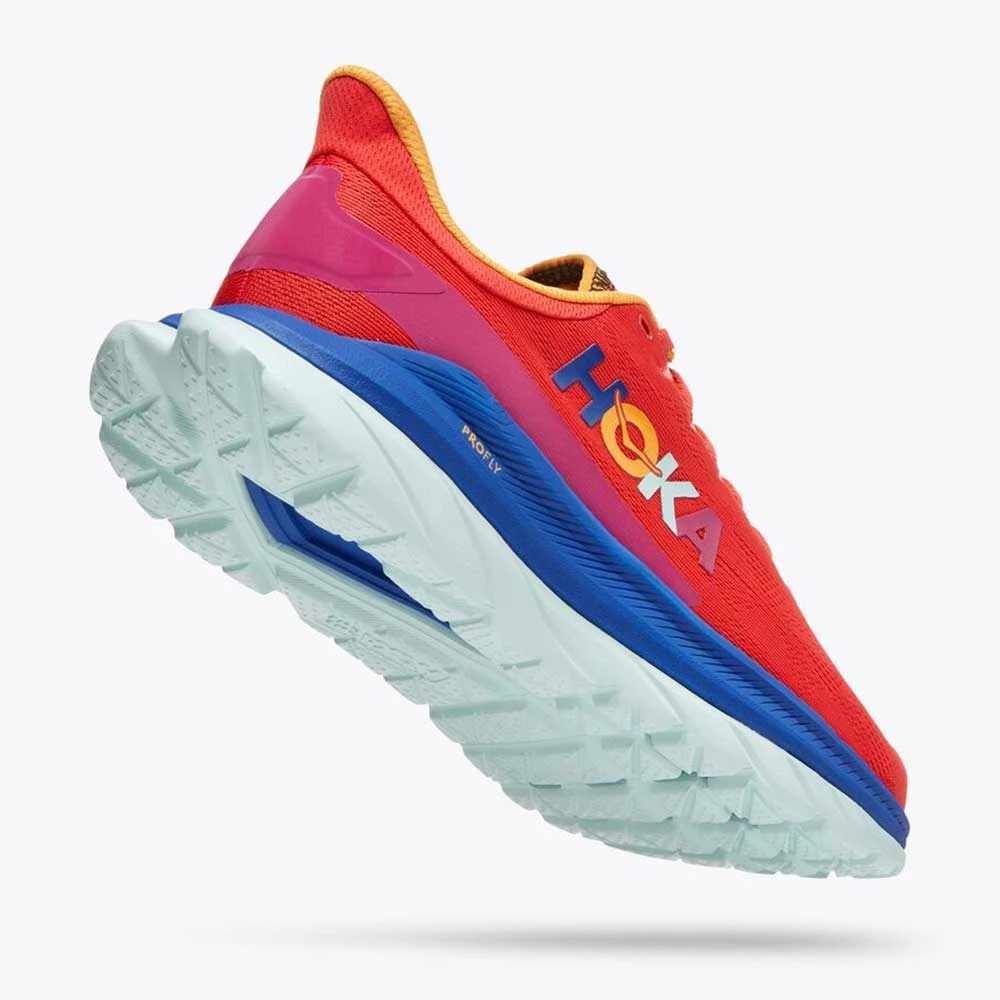 HOKA Women's Mach 4 Running Shoe- Fiesta/Bluing - Regular (B) Shoes 2 HOKA Women's Mach 4 Running Shoe- Fiesta/Bluing - Regular (B) Shoes