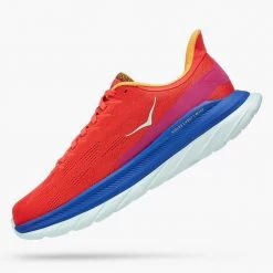 HOKA Women's Mach 4 Running Shoe- Fiesta/Bluing - Regular (B) Shoes 6 HOKA Women's Mach 4 Running Shoe- Fiesta/Bluing - Regular (B) Shoes