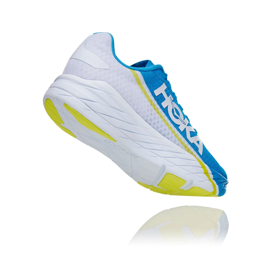 HOKA Shoes Unisex All Gender Rocket X Running Shoe - White/Diva Blue - Regular (D) 3 HOKA Shoes Unisex All Gender Rocket X Running Shoe - White/Diva Blue - Regular (D)