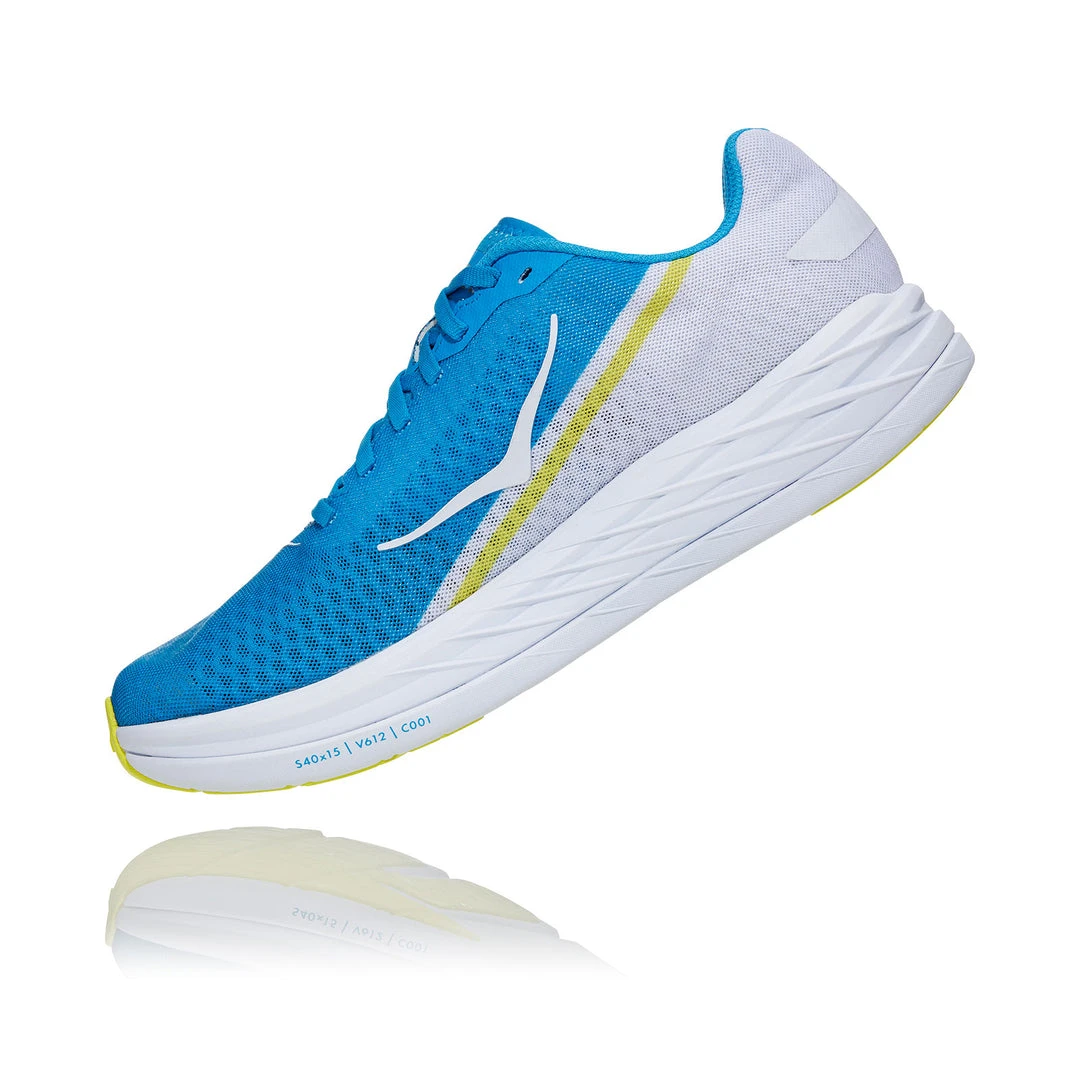 HOKA Shoes Unisex All Gender Rocket X Running Shoe - White/Diva Blue - Regular (D) 4 HOKA Shoes Unisex All Gender Rocket X Running Shoe - White/Diva Blue - Regular (D)